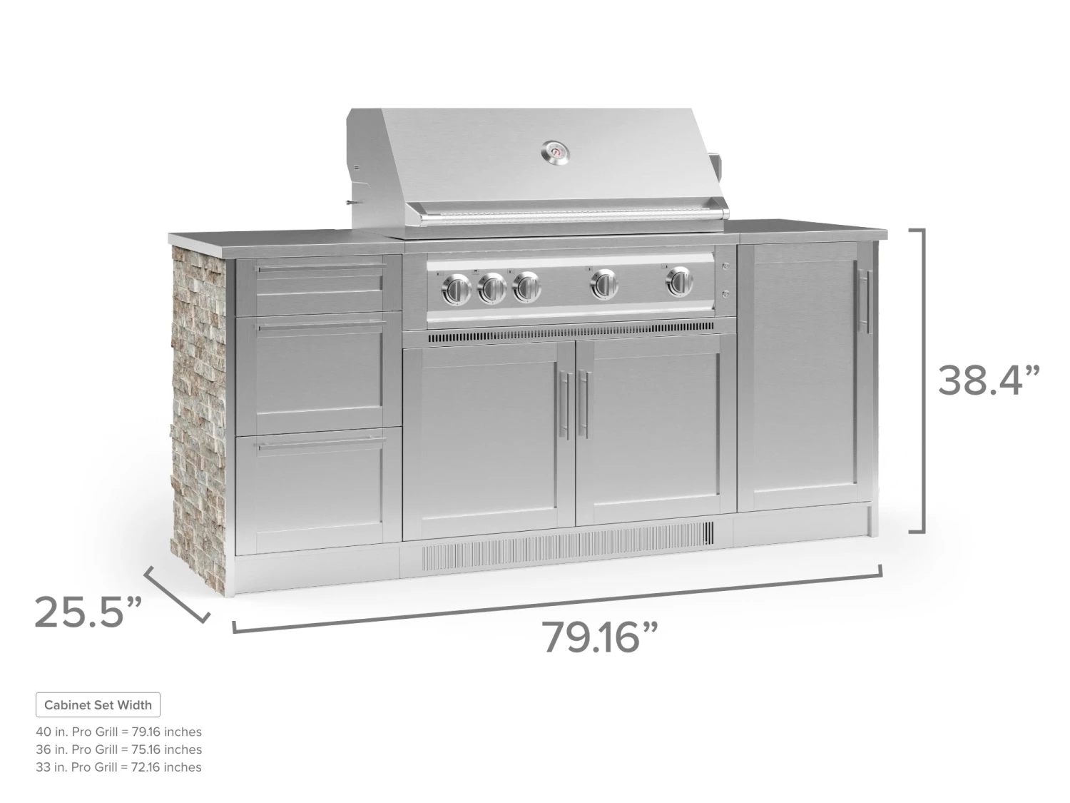 NewAge Products Outdoor Kitchen Signature Series 6 Piece Cabinet Set With Grill 34 NewAge Products Outdoor Kitchen Signature Series 6 Piece Cabinet Set With Grill