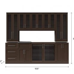 NewAge Products Home Bar Cabinets Home Wet Bar 10 Piece Cabinet Set - 21 Inch