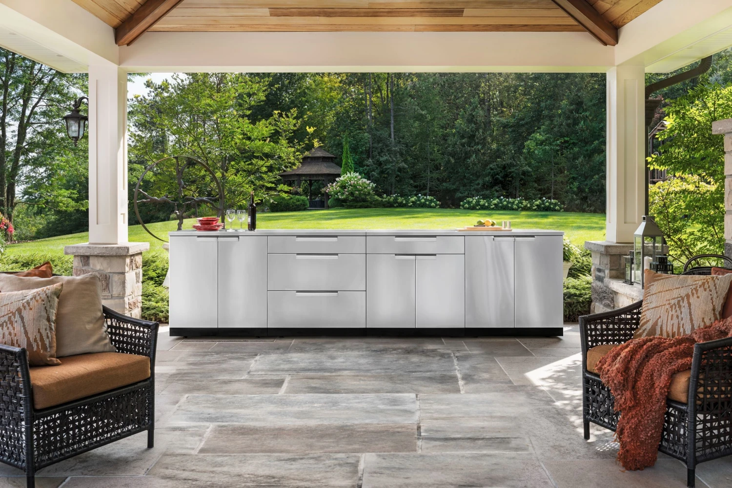 NewAge Products Outdoor Kitchen Stainless Steel 5 Piece Cabinet Set 2 NewAge Products Outdoor Kitchen Stainless Steel 5 Piece Cabinet Set