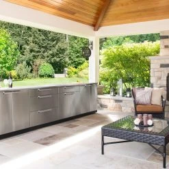 NewAge Products Outdoor Kitchen Stainless Steel 2 Piece Cabinet Set
