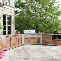 NewAge Products Outdoor Kitchen Stainless Steel 4 Piece Cabinet Set