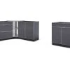 NewAge Products Outdoor Kitchen Aluminum 4 Piece Cabinet Set