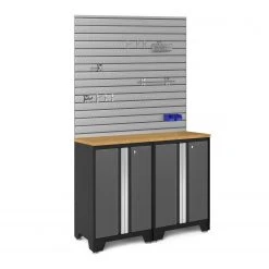 NewAge Products Bold Series Gray 3 Piece Cabinet Set Garage Storage