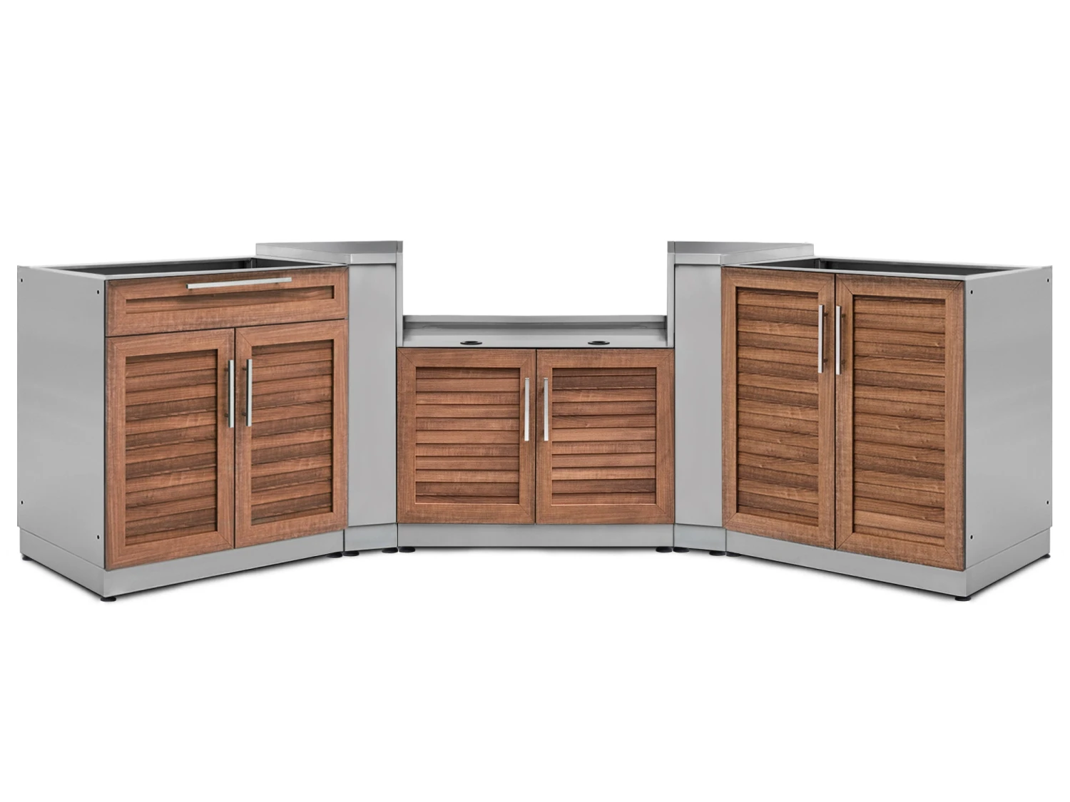 NewAge Products Outdoor Kitchen Stainless Steel 5 Piece Cabinet Set 13 NewAge Products Outdoor Kitchen Stainless Steel 5 Piece Cabinet Set