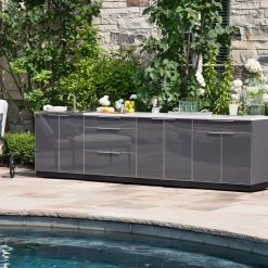 NewAge Products Outdoor Kitchen Aluminum 3 Piece Cabinet Set 13 NewAge Products Outdoor Kitchen Aluminum 3 Piece Cabinet Set