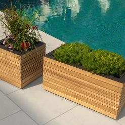 NewAge Products Rhodes Square Planter (Set Of 2) Planter Boxes