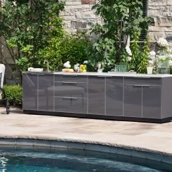 NewAge Products Outdoor Kitchen Aluminum 4 Piece Cabinet Set