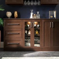 NewAge Products Home Wet Bar 9 Piece Cabinet Set - 21 Inch