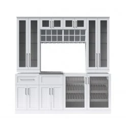 NewAge Products Home Bar 8 Piece Cabinet Set - 21 Inch