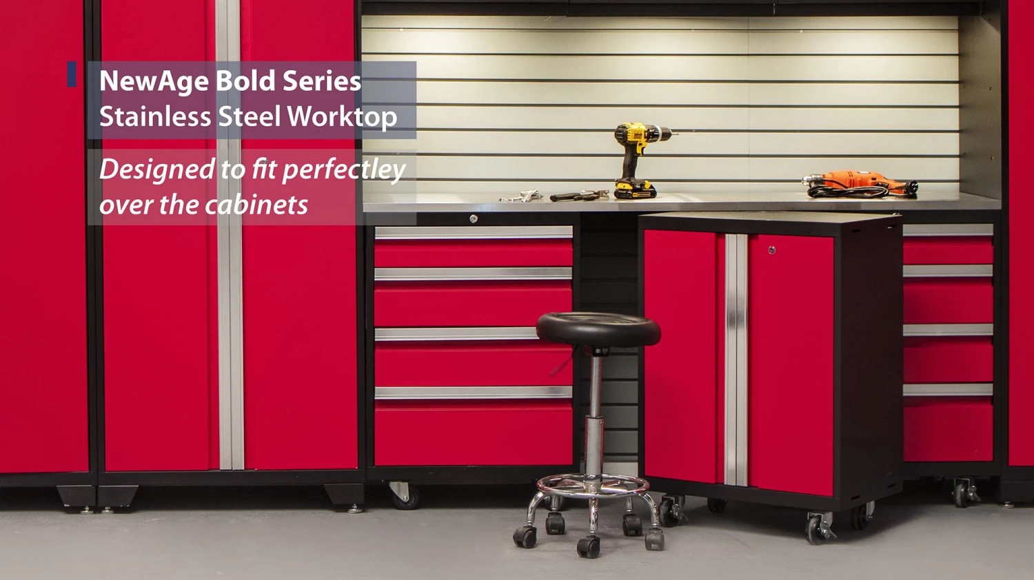 NewAge Products Garage Storage Bold Series 36 In. Stainless Steel Worktop 3 NewAge Products Garage Storage Bold Series 36 In. Stainless Steel Worktop