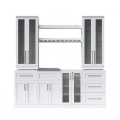 NewAge Products Home Wet Bar 9 Piece Cabinet Set - 21 Inch