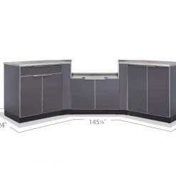 NewAge Products Outdoor Kitchen Aluminum 5 Piece Cabinet Set 15 NewAge Products Outdoor Kitchen Aluminum 5 Piece Cabinet Set