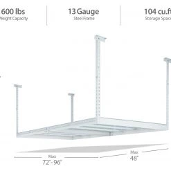 None VersaRac 4 Ft. X 8 Ft. Adjustable Overhead Rack