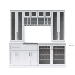 NewAge Products Home Bar 8 Piece Cabinet Set - 21 Inch