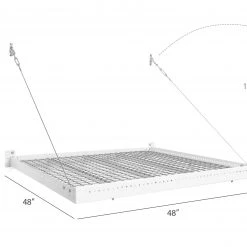 NewAge Products Pro Series 4 Ft. X 4 Ft. Wall Mounted Steel Shelf