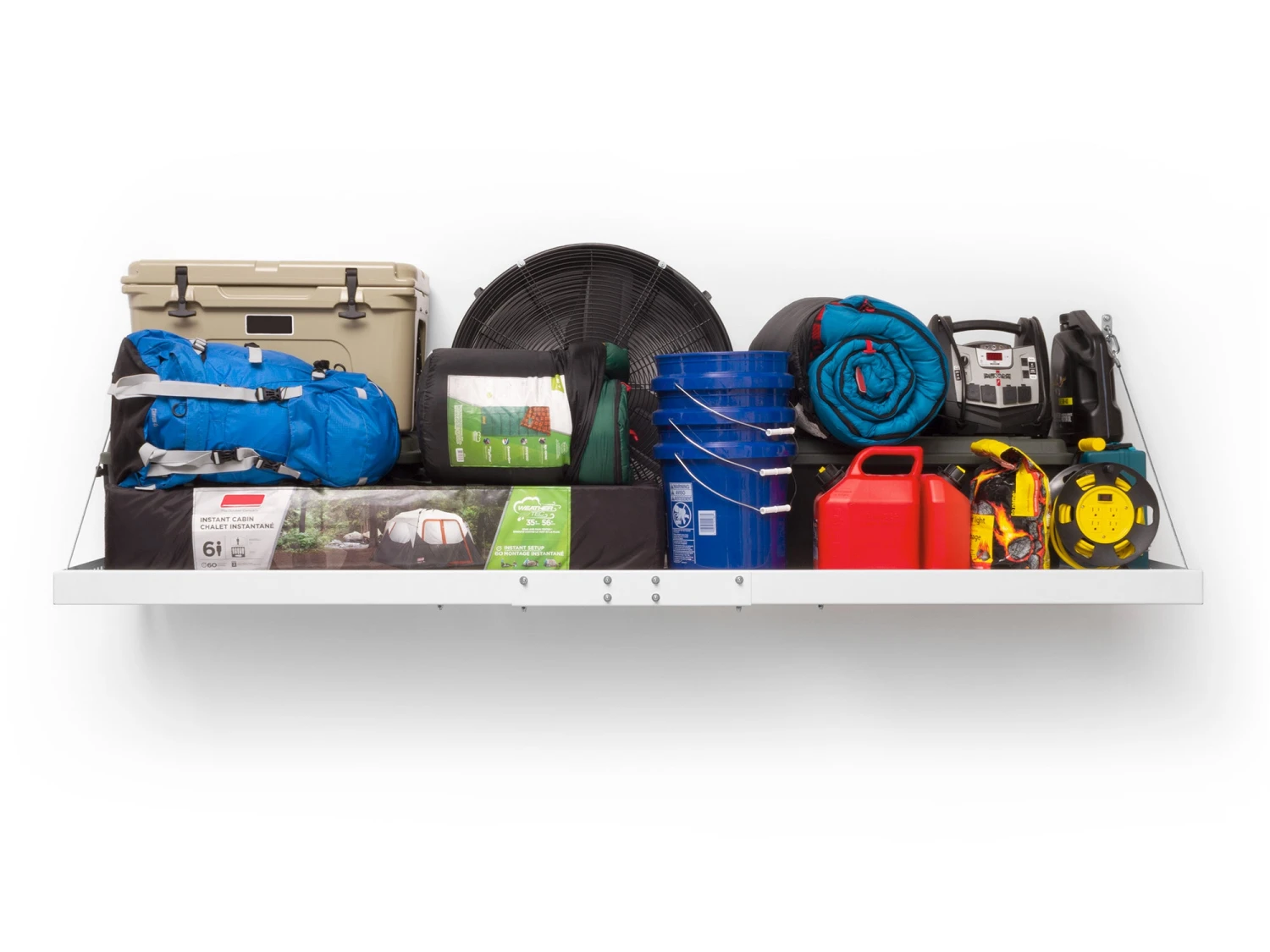 NewAge Products Pro Series 2 Ft. X 8 Ft. Wall Mounted Steel Shelf 32 NewAge Products Pro Series 2 Ft. X 8 Ft. Wall Mounted Steel Shelf