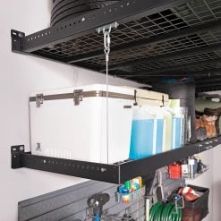 NewAge Products Pro Series 2 Ft. X 8 Ft. Wall Mounted Steel Shelf 67 NewAge Products Pro Series 2 Ft. X 8 Ft. Wall Mounted Steel Shelf