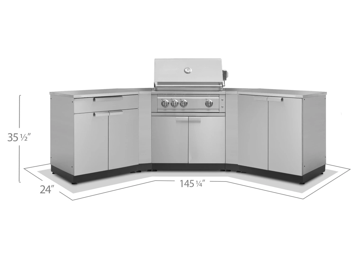 NewAge Products Outdoor Kitchen Stainless Steel 5 Piece Cabinet Set 4 NewAge Products Outdoor Kitchen Stainless Steel 5 Piece Cabinet Set