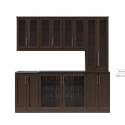 NewAge Products Home Wet Bar 8 Piece Cabinet Set - 21 Inch
