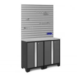 NewAge Products Bold Series Gray 3 Piece Cabinet Set Garage Storage