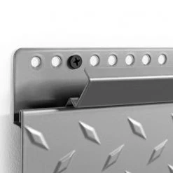 None Pro Series 84 In. Diamond Plate Slatwall Backsplash Garage Storage