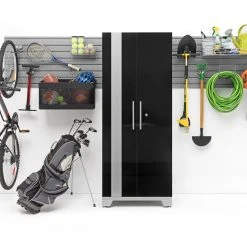 NewAge Products Garage Storage Pro Series 16 Sq. Ft. Steel Slatwall With 40-Piece Accessory Kit