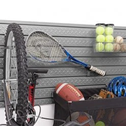 NewAge Products Garage Storage Pro Series 16 Sq. Ft. Steel Slatwall With 40-Piece Accessory Kit