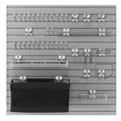 NewAge Products Garage Storage Pro Series 16 Sq. Ft. Steel Slatwall With 40-Piece Accessory Kit