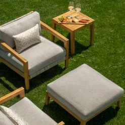 NewAge Products Patio Furniture Lakeside 6 Seater Chat Set With Coffee Table And Side Table