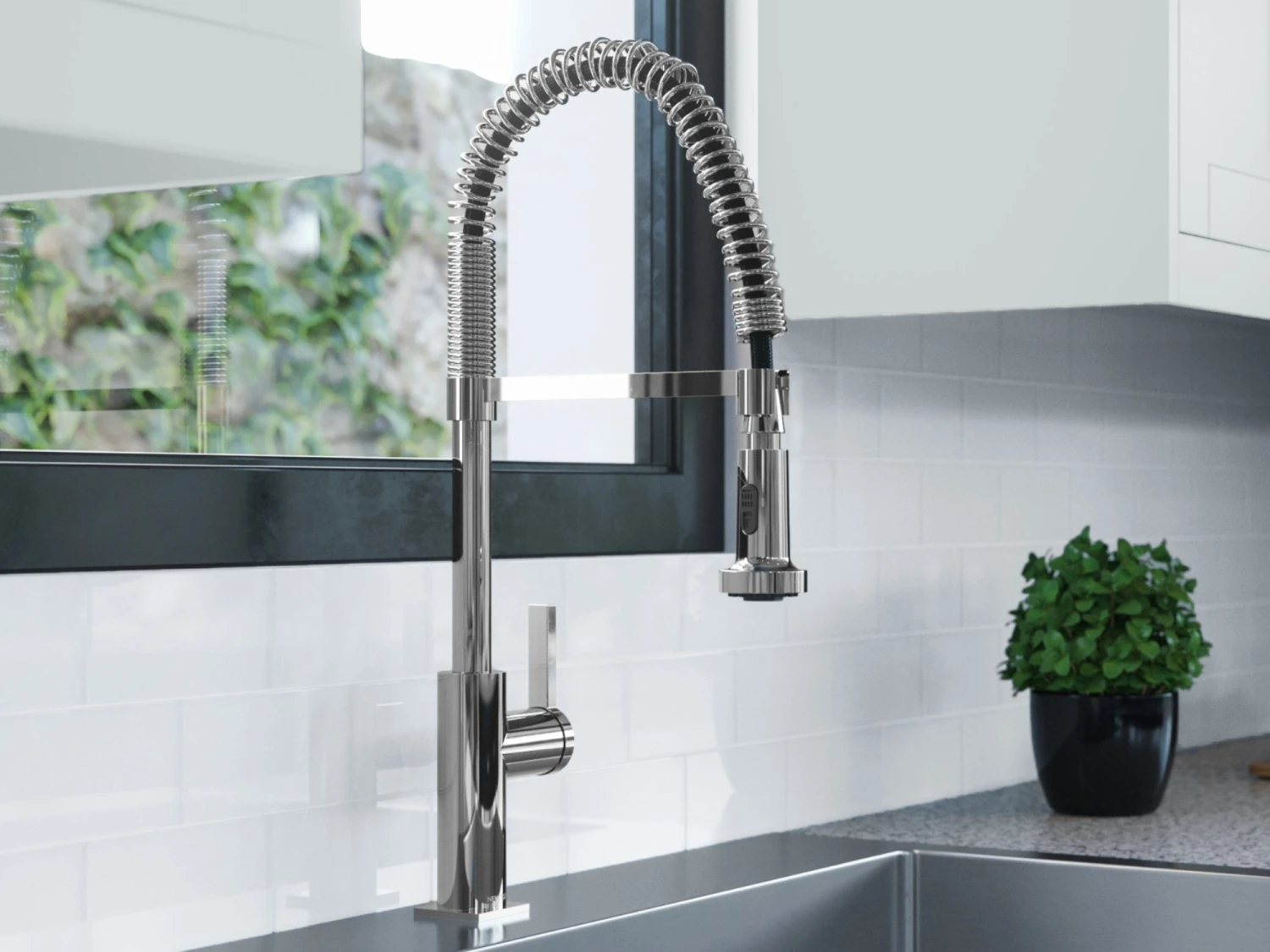 NewAge Products 19 In. Overmount Single Bowl Stainless Steel Sink With Coiled Pull Down Faucet Shop Kitchen Sets 4 NewAge Products 19 In. Overmount Single Bowl Stainless Steel Sink With Coiled Pull Down Faucet Shop Kitchen Sets