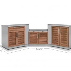 NewAge Products Outdoor Kitchen Stainless Steel 5 Piece Cabinet Set 41 NewAge Products Outdoor Kitchen Stainless Steel 5 Piece Cabinet Set