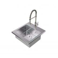 NewAge Products 24 In. Standard Sink With Coiled Pull Down Faucet Shop Kitchen Sets