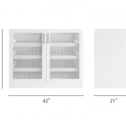 NewAge Products Home Bar Double Display Cabinet - 42" 14 NewAge Products Home Bar Double Display Cabinet - 42