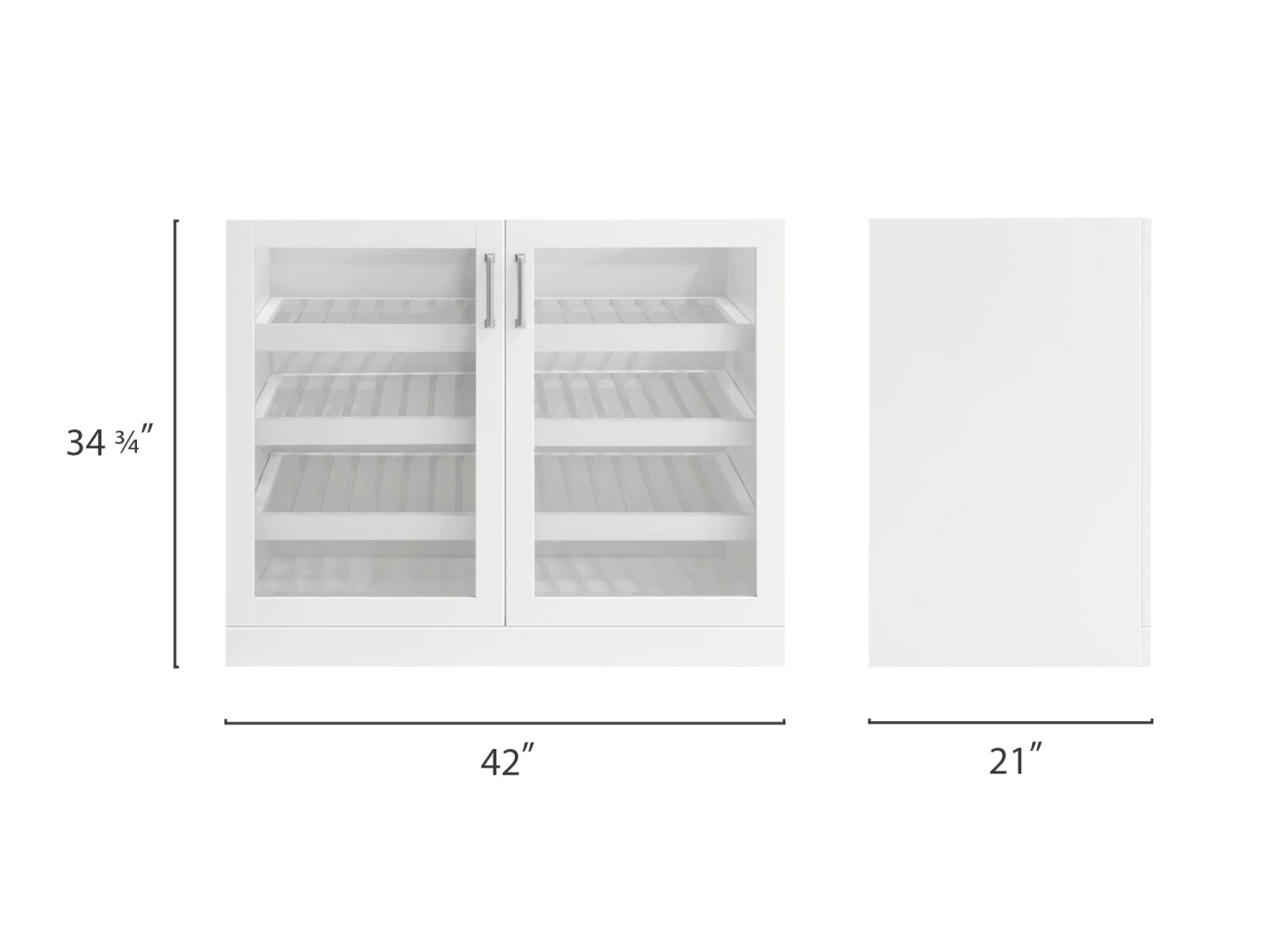 NewAge Products Home Bar Double Display Cabinet - 42" 3 NewAge Products Home Bar Double Display Cabinet - 42"