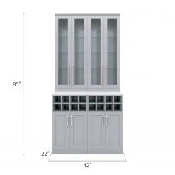 NewAge Products Home Bar Gray 5 Piece Cabinet Set - 21 Inch
