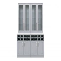 NewAge Products Home Bar Gray 5 Piece Cabinet Set - 21 Inch