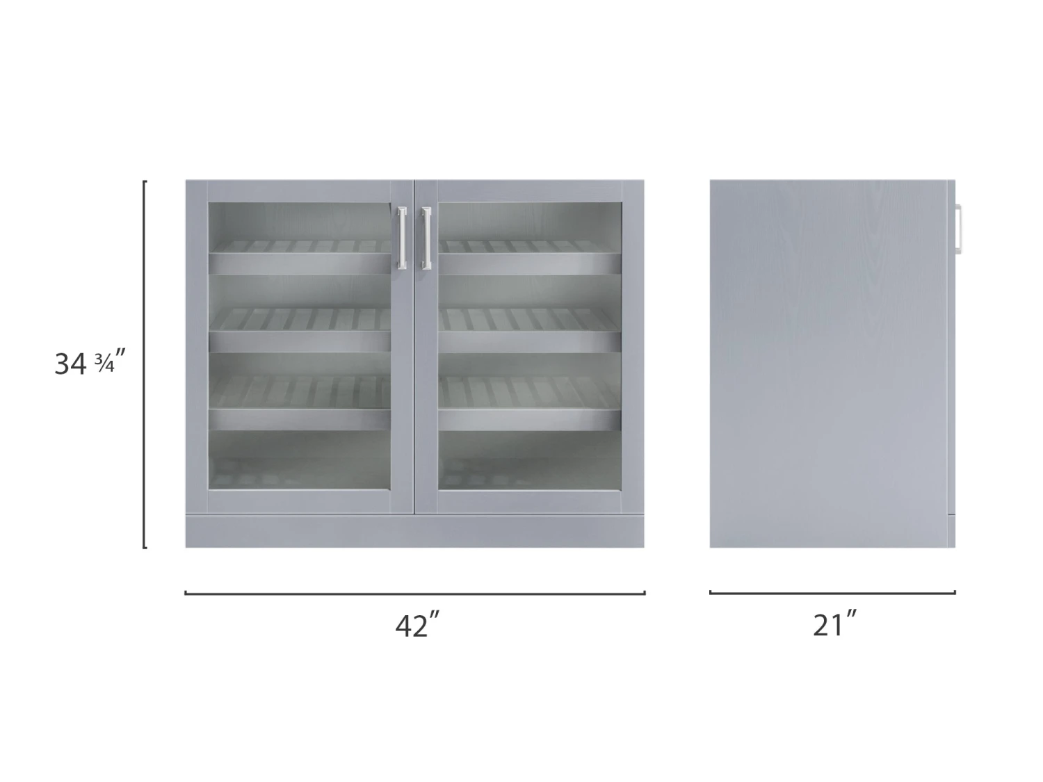 NewAge Products Home Bar Double Display Cabinet - 42" 7 NewAge Products Home Bar Double Display Cabinet - 42"