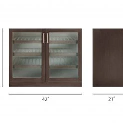 NewAge Products Home Bar Double Display Cabinet - 42" 22 NewAge Products Home Bar Double Display Cabinet - 42