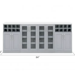NewAge Products Home Bar Cabinets Home Bar Gray 5 Piece Cabinet Set - 21 Inch