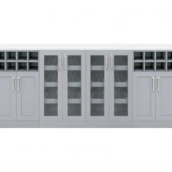 NewAge Products Home Bar Cabinets Home Bar Gray 5 Piece Cabinet Set - 21 Inch