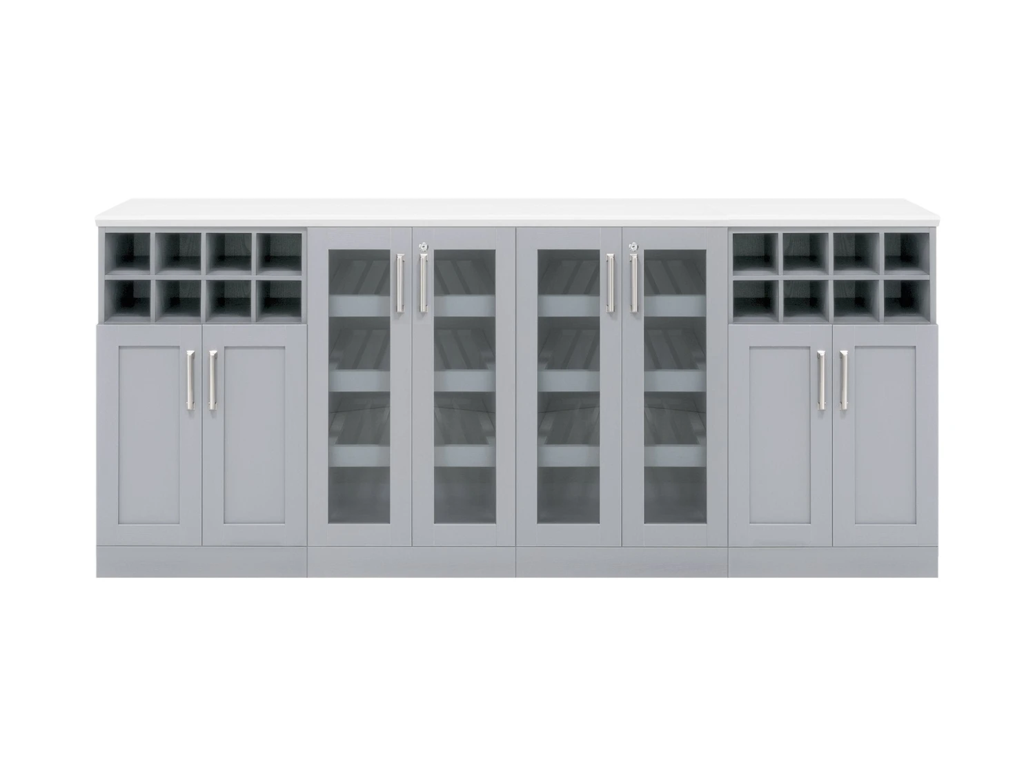 NewAge Products Home Bar Cabinets Home Bar Gray 5 Piece Cabinet Set - 21 Inch 1 NewAge Products Home Bar Cabinets Home Bar Gray 5 Piece Cabinet Set - 21 Inch