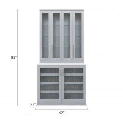 NewAge Products Home Bar Cabinets Home Bar Gray 4 Piece Cabinet Set - 21 Inch