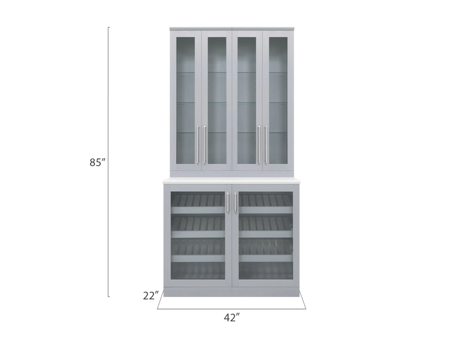 NewAge Products Home Bar Cabinets Home Bar Gray 4 Piece Cabinet Set - 21 Inch 2 NewAge Products Home Bar Cabinets Home Bar Gray 4 Piece Cabinet Set - 21 Inch