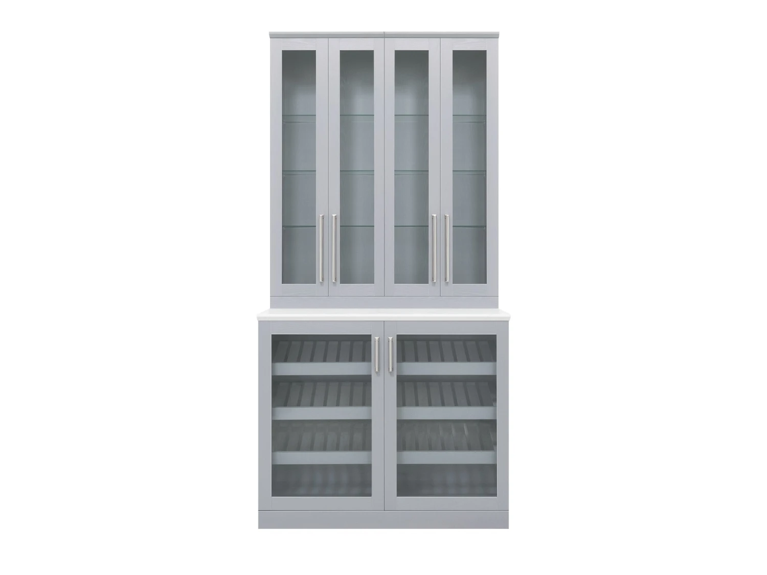 NewAge Products Home Bar Cabinets Home Bar Gray 4 Piece Cabinet Set - 21 Inch 1 NewAge Products Home Bar Cabinets Home Bar Gray 4 Piece Cabinet Set - 21 Inch