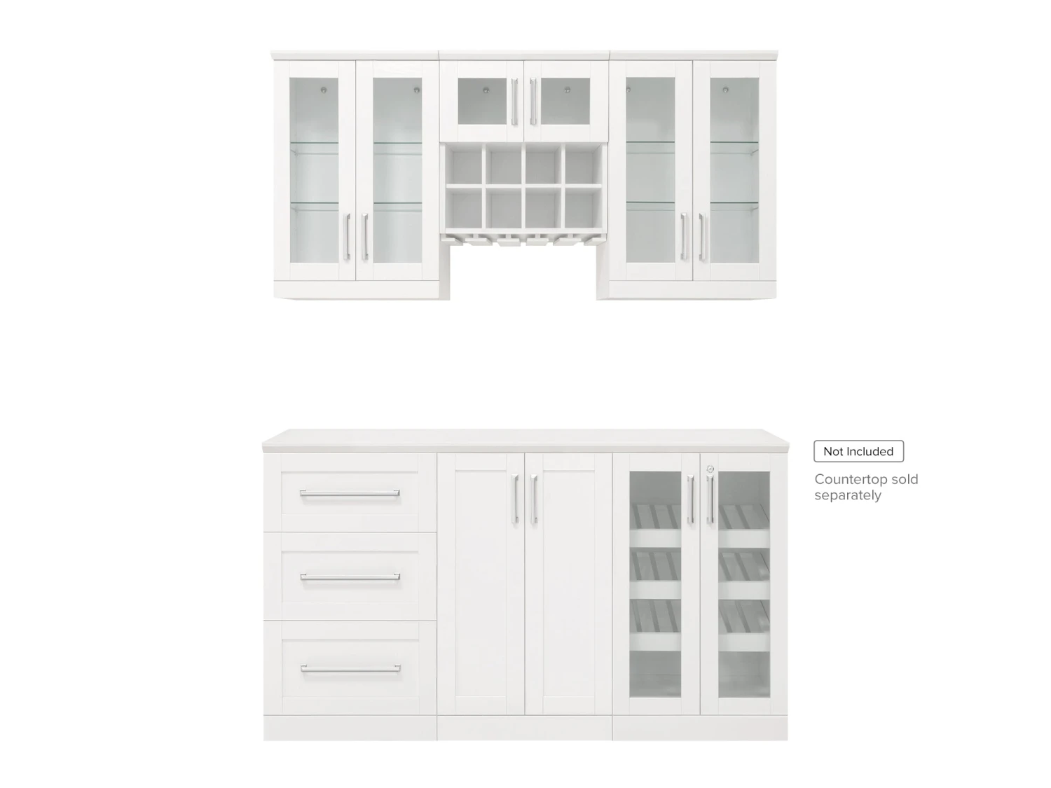 NewAge Products Home Bar Cabinets Home Bar 6 Piece Cabinet Set 1 NewAge Products Home Bar Cabinets Home Bar 6 Piece Cabinet Set