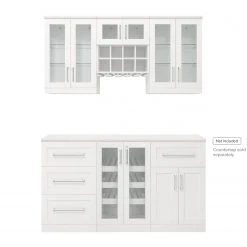 NewAge Products Home Bar Cabinets Home Bar 6 Piece Cabinet Set