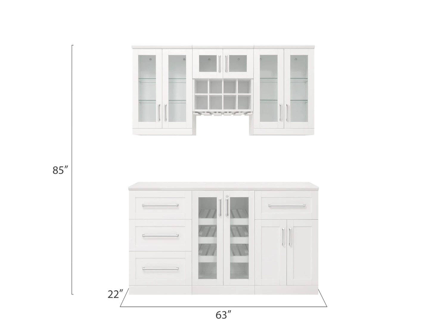 NewAge Products Home Bar Cabinets Home Bar 6 Piece Cabinet Set 3 NewAge Products Home Bar Cabinets Home Bar 6 Piece Cabinet Set