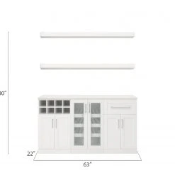 NewAge Products Home Bar 5 Piece Cabinet Set