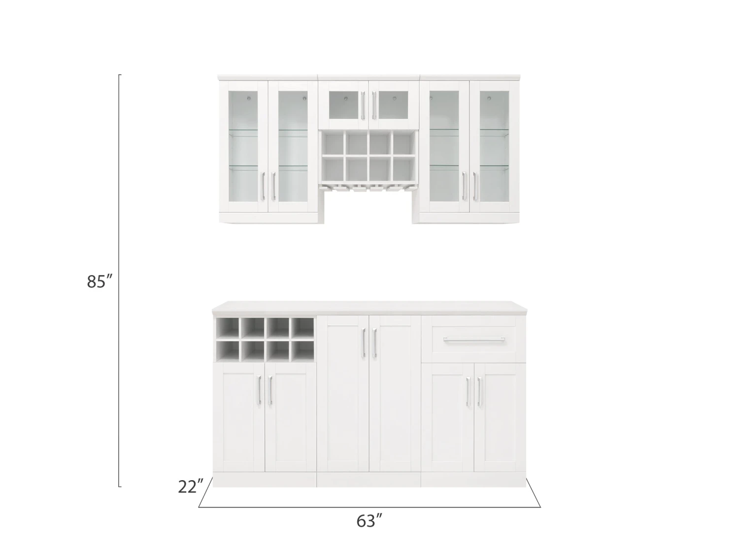 NewAge Products Home Bar Cabinets Home Bar 6 Piece Cabinet Set 3 NewAge Products Home Bar Cabinets Home Bar 6 Piece Cabinet Set