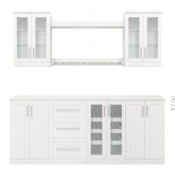 NewAge Products Home Bar 8 Piece Cabinet Set Home Bar Cabinets